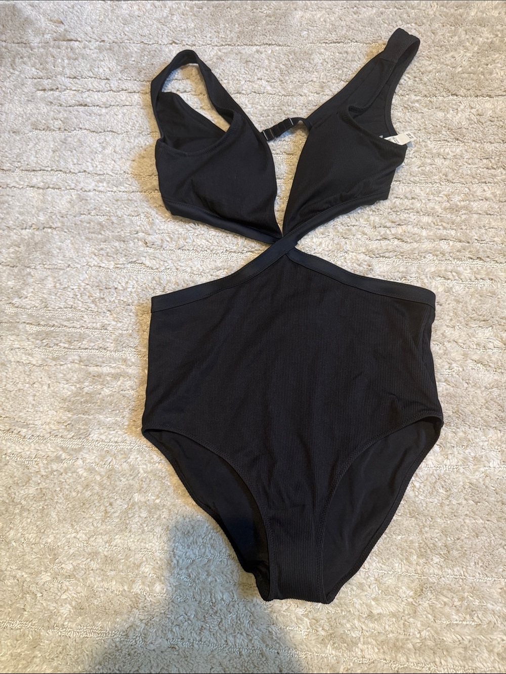 NWT Aerie Black Cutout One-Piece Swimsuit